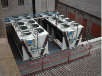 CASADEMONT Salami factory - Spain.SHVDN 805 air cooled condensers with regulation